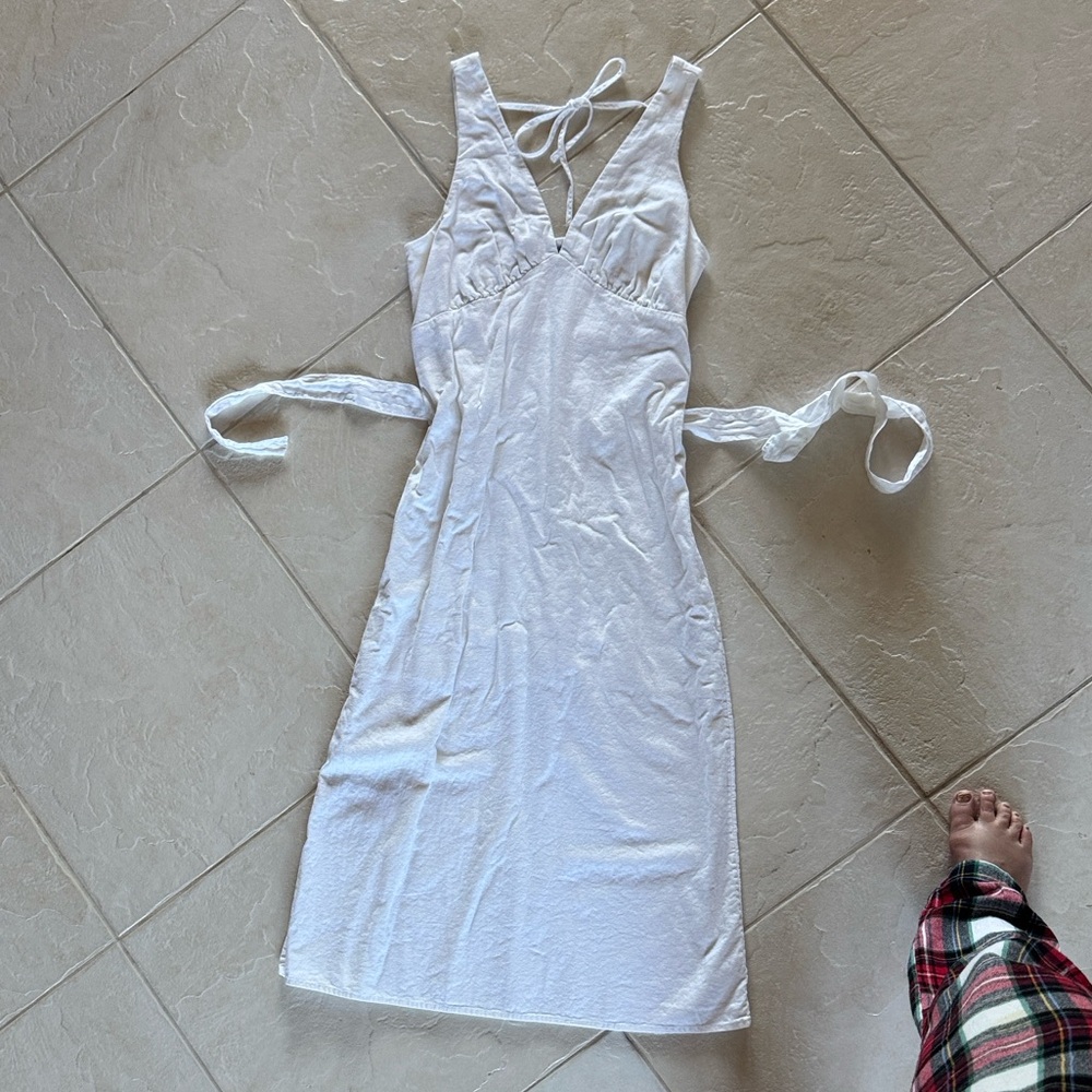 Old Navy White linen blend Dress